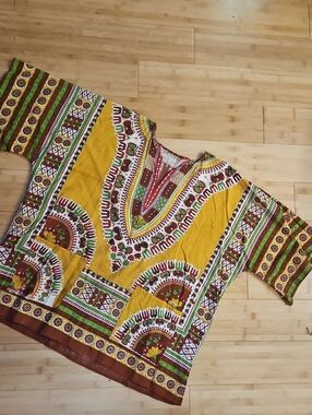 Gypsy Rose  Handmade Cotton Block print Top With Pockets !